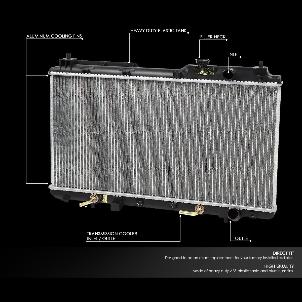 97-01 Honda CR-V Aluminum Radiator - 2051
