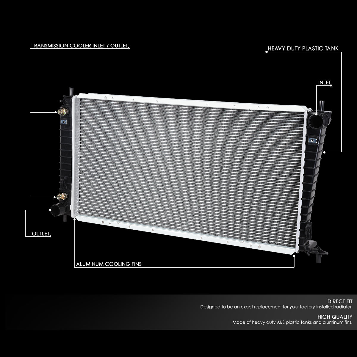 97-04 Ford F150 F250 F350 Super Duty Expedition MT AT Aluminum Radiator - 2136