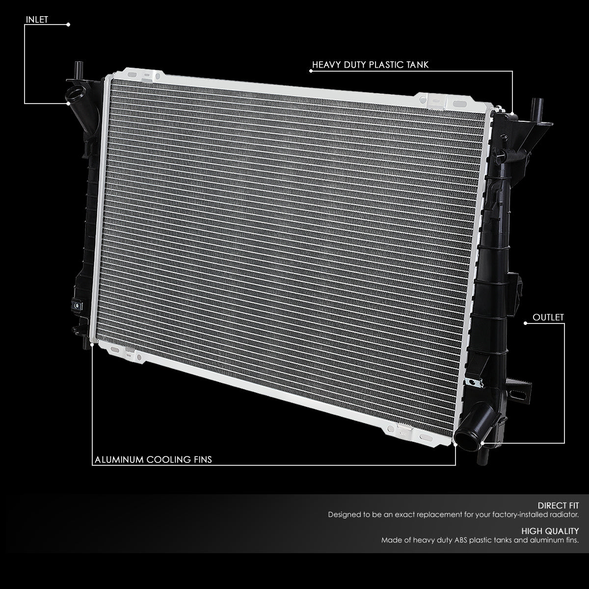 98-05 Lincoln Town Car Ford Mercury Grand Marquis AT Aluminum Radiator - 2157