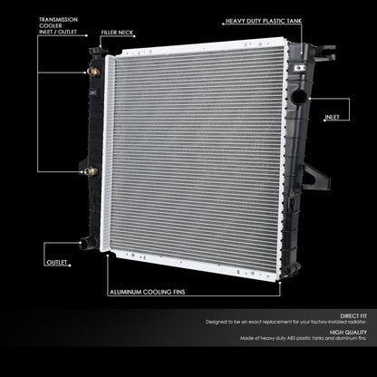 98-11 Ford Ranger Explorer Mazda B3000 2.3L 3.0L 4.0L AT Aluminum Radiator - 2173