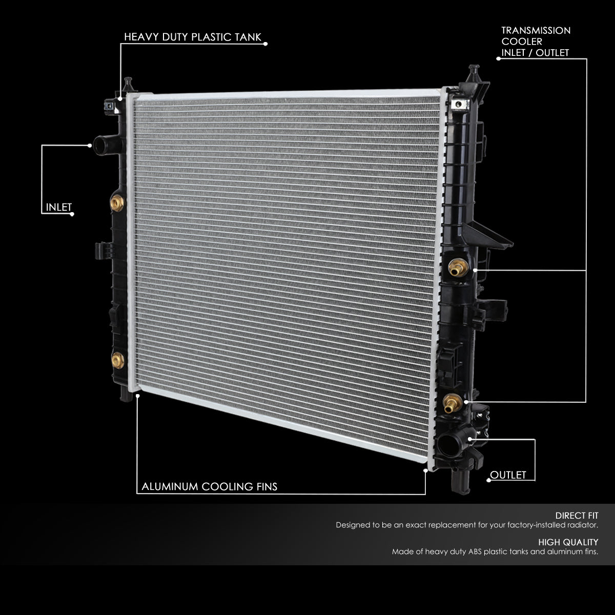 98-05 Mercedes-Benz ML320 ML430 ML500 AT w/EOC Aluminum Radiator - 2190