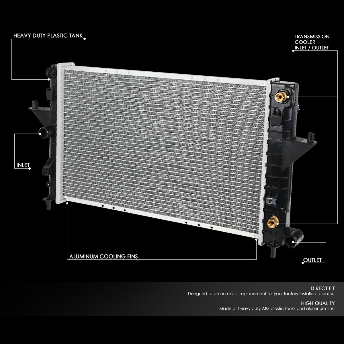 94-02 Saturn SC1 SC2 SL1 SL2 SL SW1 SW2 AT Aluminum Radiator - 2191