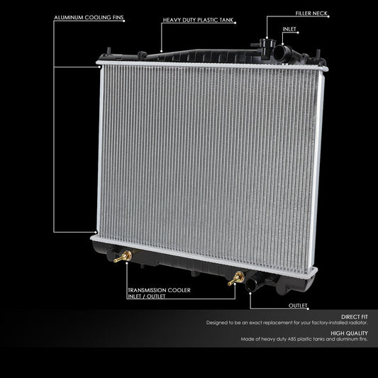 98-04 Nissan Frontier Xterra AT Aluminum Radiator - 2215