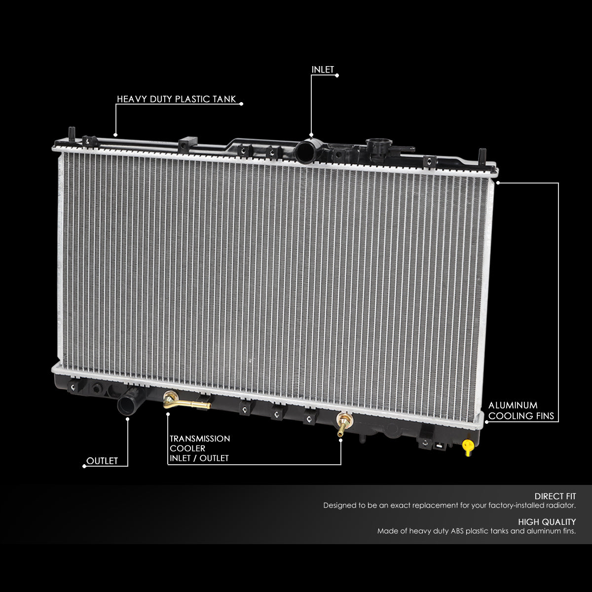 99-02 Mitsubishi Galant 2.4L AT Aluminum Radiator - 2300