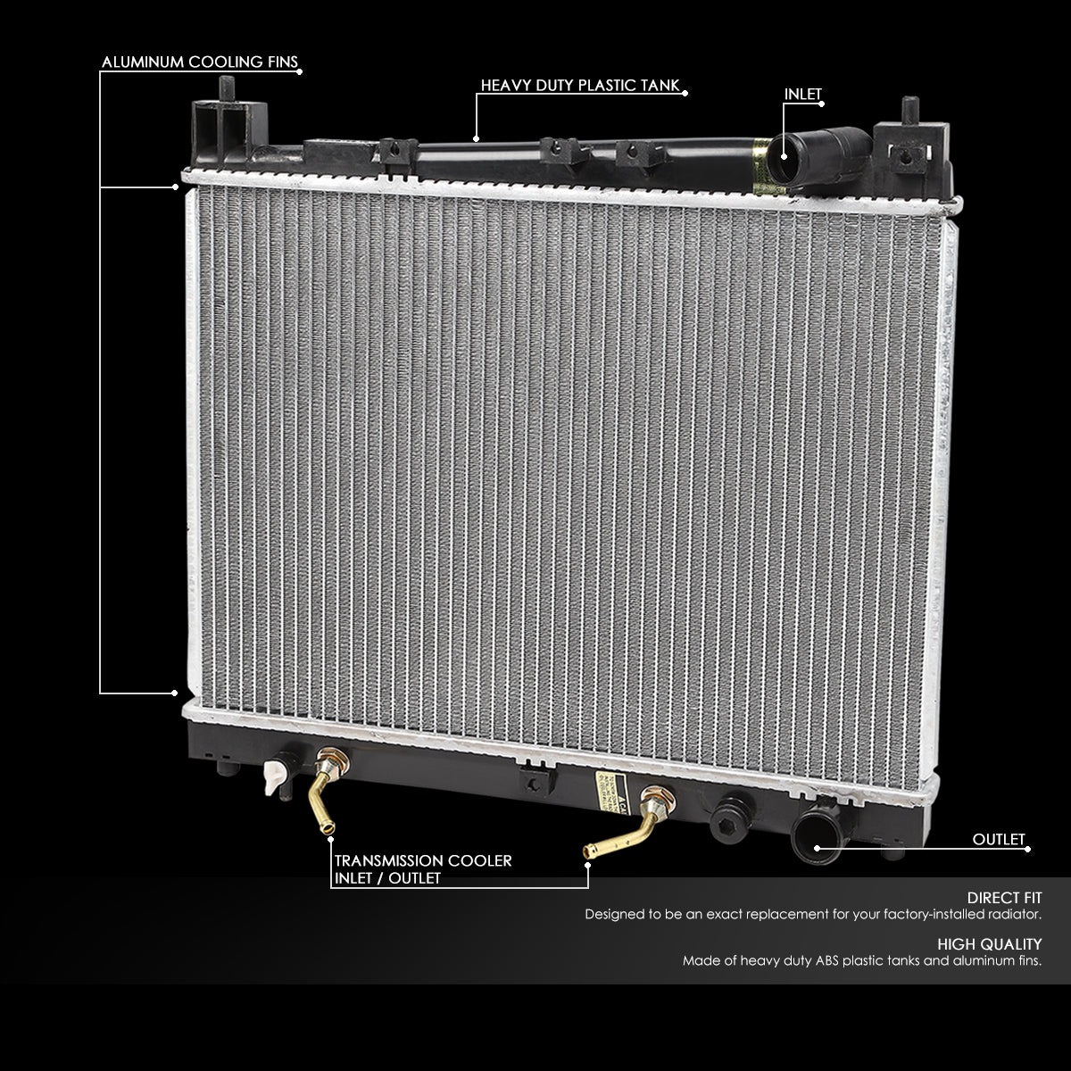 04-06 Scion xA xB 00-05 Toyota Echo Aluminum Radiator - 2305
