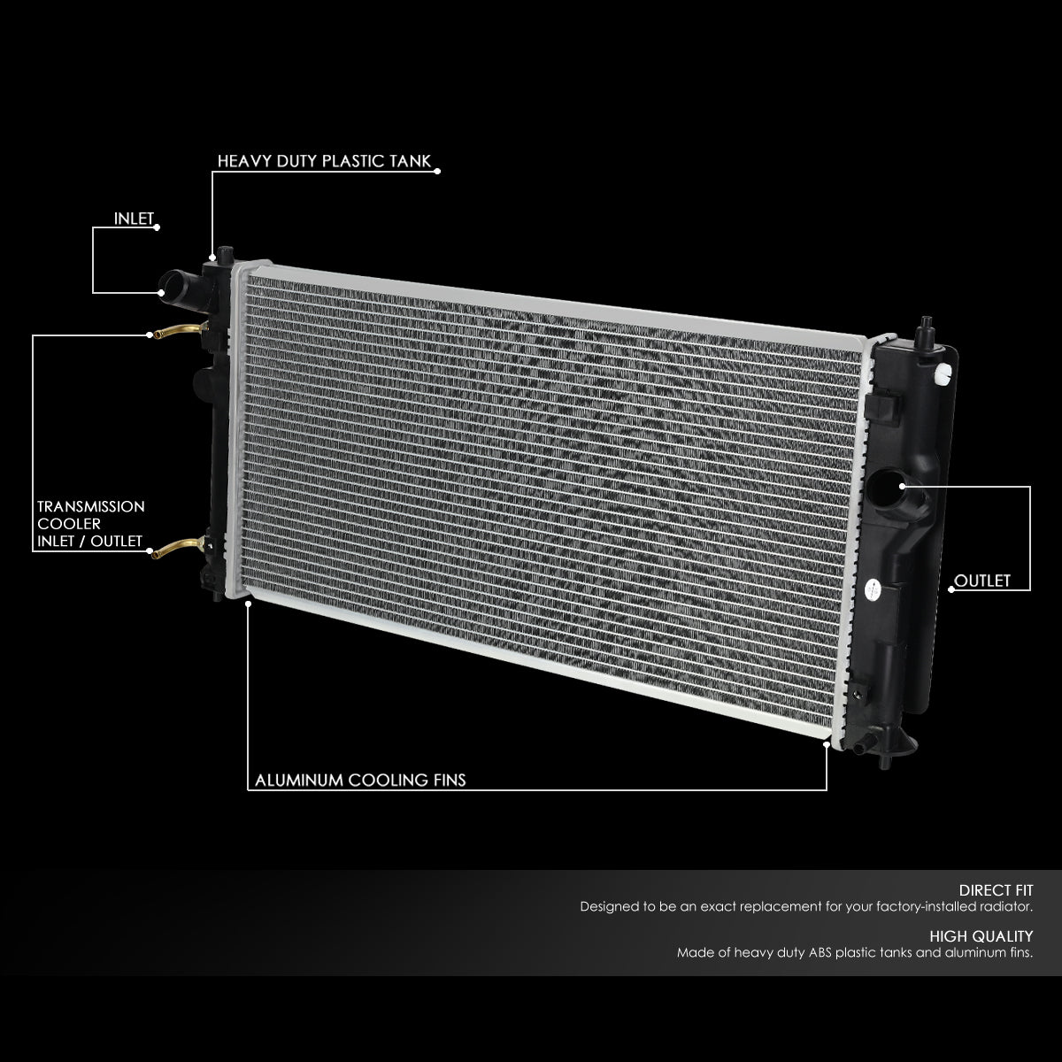 00-05 Toyota Celica GT GTS AT Aluminum Radiator - 2335