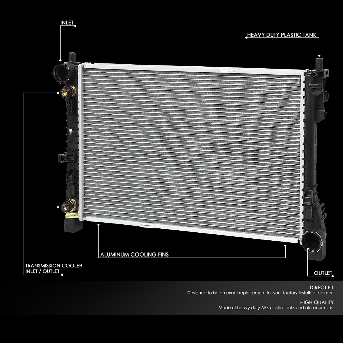 01-08 Mercedes-Benz C230 C280 C320 SLK350 C32/C55 AMG Aluminum Radiator - 2337