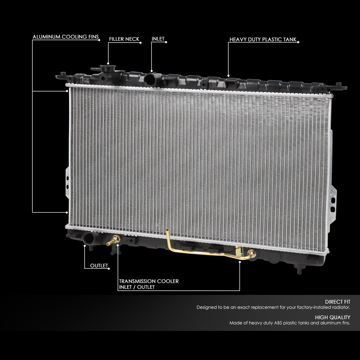 01-06 Kia Optima Magentis 99-05 Hyundai Sonata Aluminum Radiator - 2339