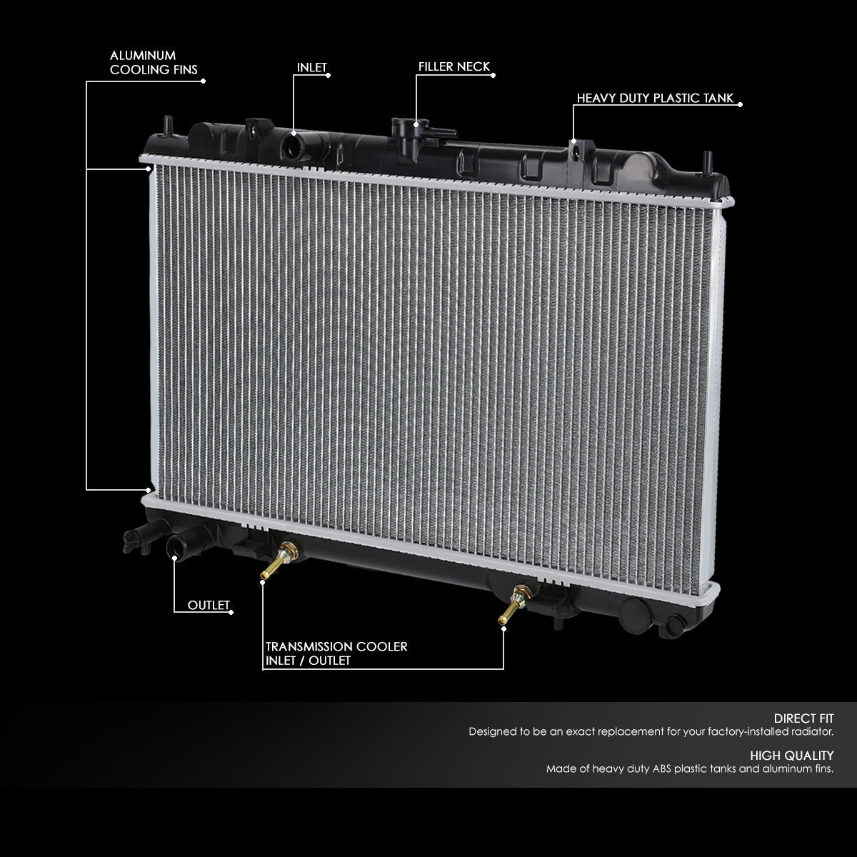 00-06 Nissan Sentra 1.8L AT Aluminum Radiator - 2346