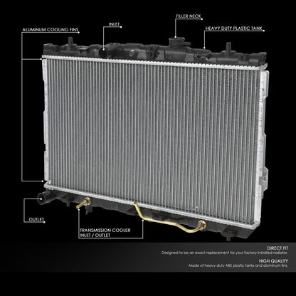 01-06 Hyundai Elantra 03-08 Tiburon 2.0L 2.7L AT Aluminum Radiator - 2387