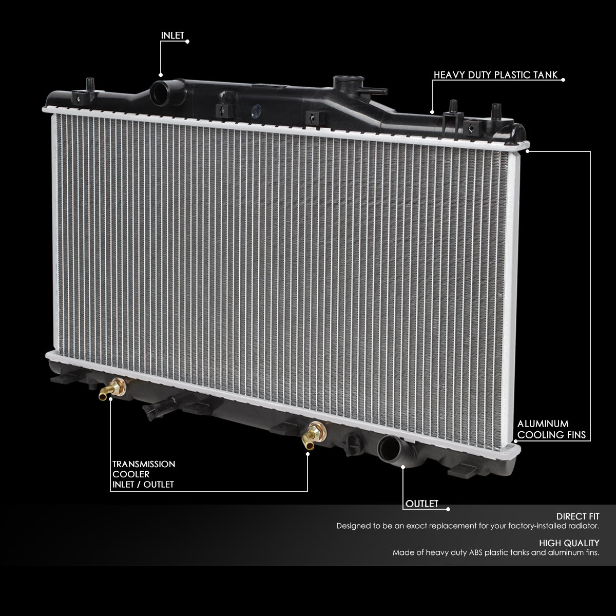 02-06 Acura RSX 2.0L AT Aluminum Radiator - 2412