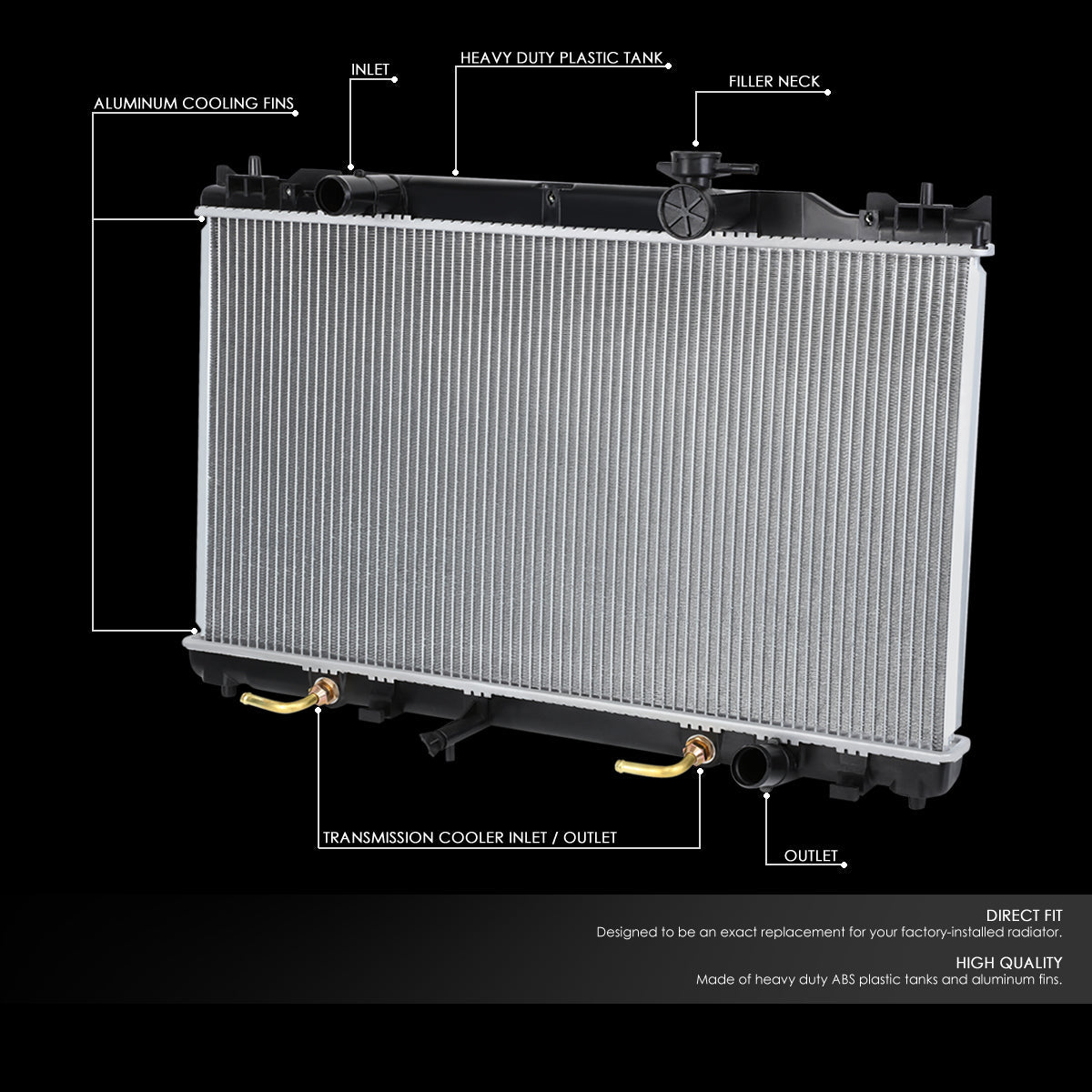 02-06 Toyota Camry L4 AT Aluminum Radiator - 2437