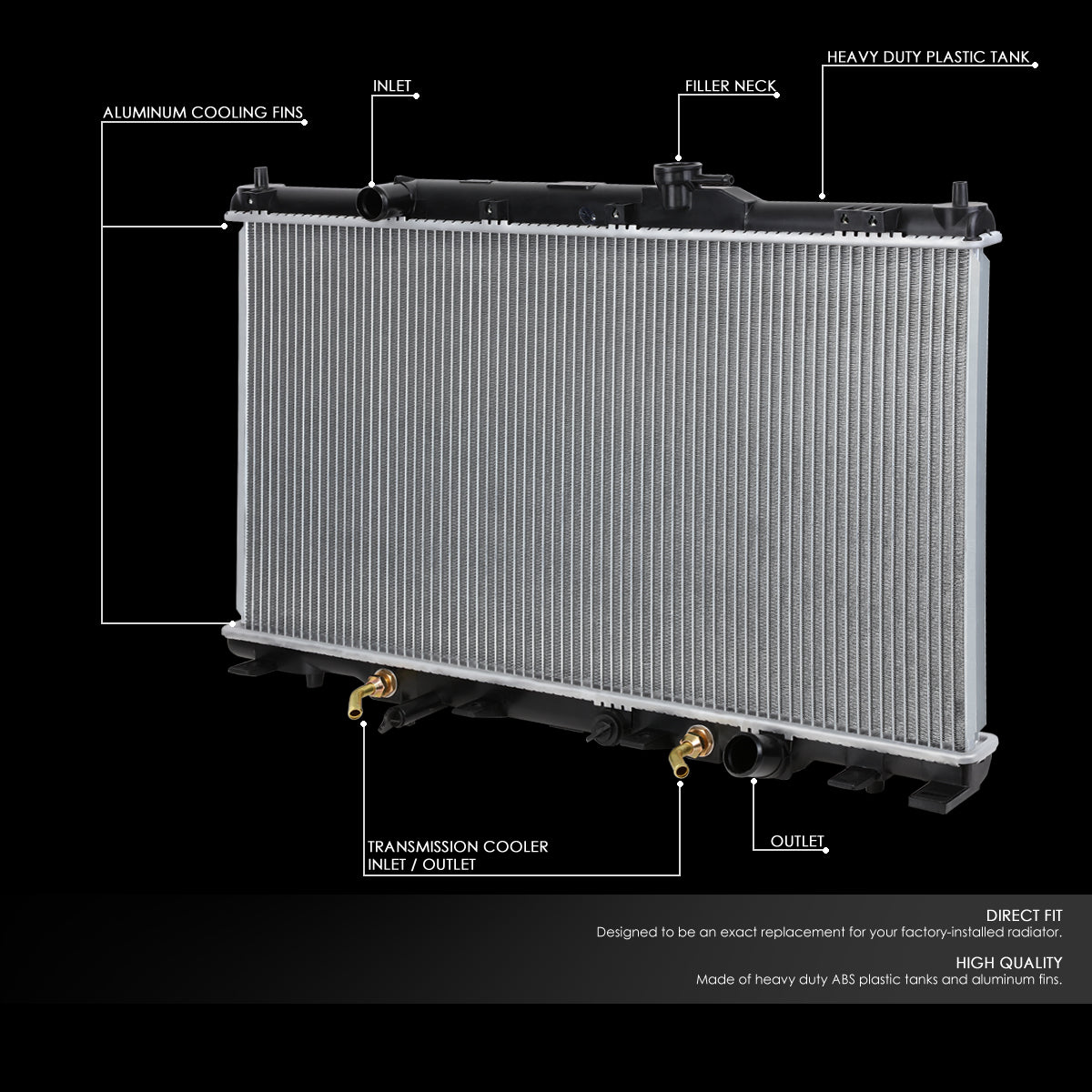02-06 Toyota CR-V Element AT Aluminum Radiator - 2443