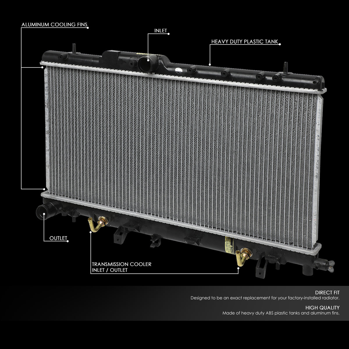 02-03 Subaru Impreza WRX AT Aluminum Radiator - 2450