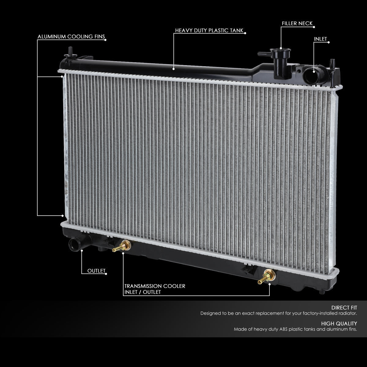 03-04 Infiniti G35 Sedan AT Aluminum Radiator - 2455