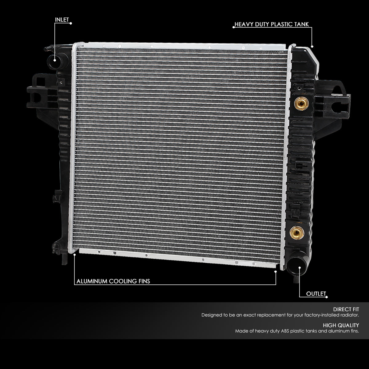 02-06 Jeep Liberty 3.7L Aluminum Radiator - 2481