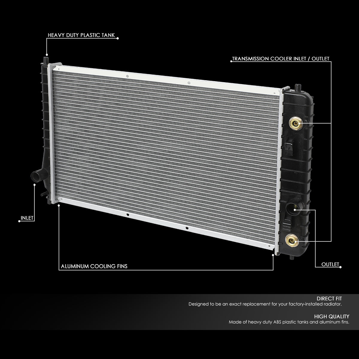 02-05 Chevy Cavalier Pontiac Sunfire Aluminum Radiator - 2518