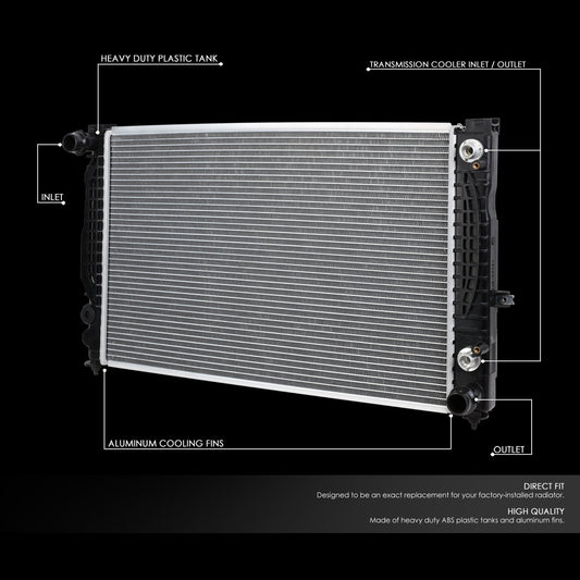 96-01 Audi A4 1.8T Quattro 2.8L A6 S4 98-05 Volkswagen Passat Aluminum Radiator - 2648