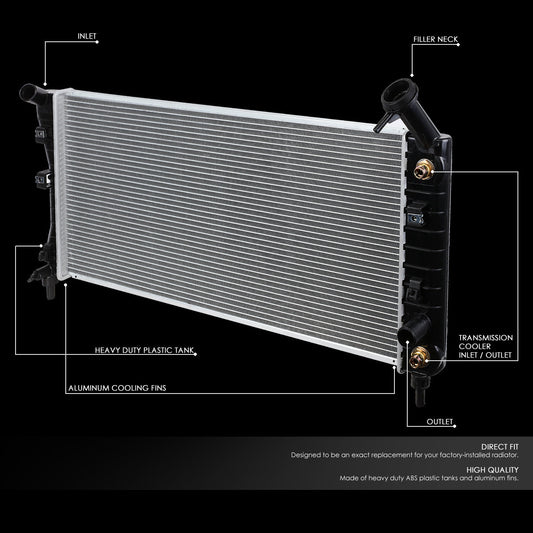 04-08 Pontiac Grand Prix 3.8L 04-05 Chevy Impala 3.4L AT Aluminum Radiator - 2710