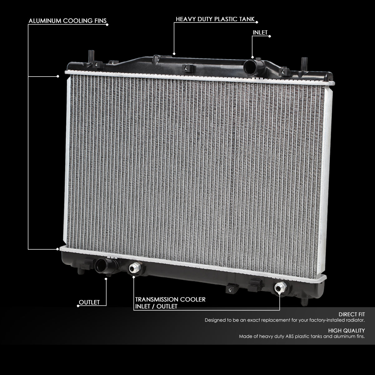 04-07 Cadillac CTS 2.8L 3.6L 5.7L 6.0L Aluminum Radiator - 2731