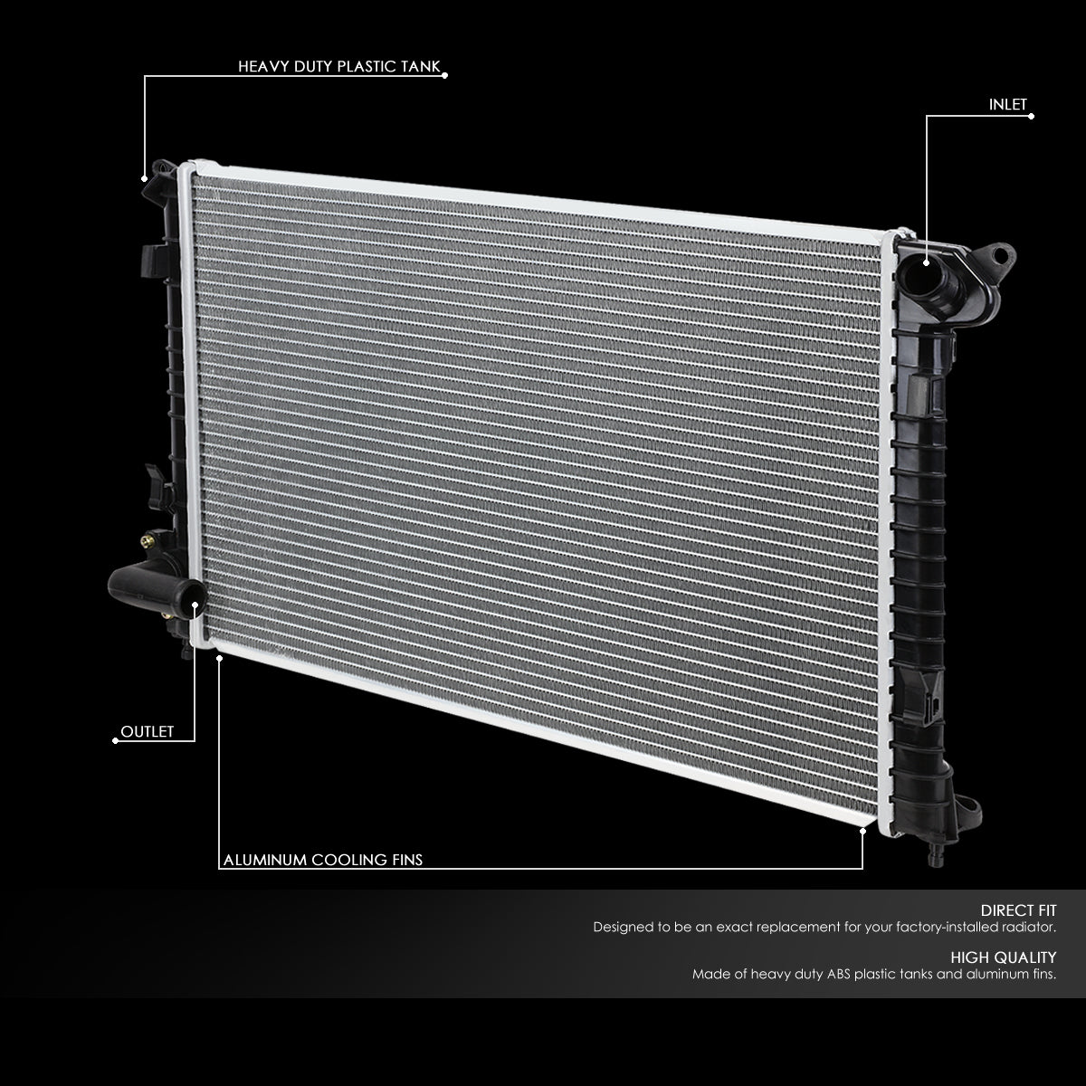 02-06 Mini Cooper Non-Supercharged AT MT Aluminum Radiator - 2747