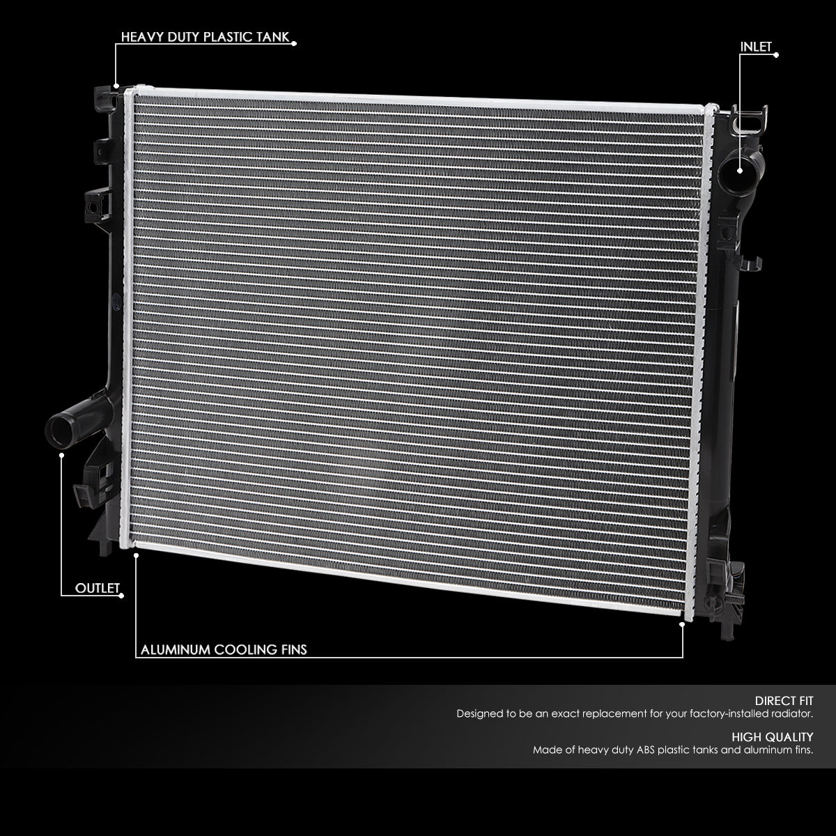 05-08 Chrysler 300 Dodge Magnum Charger 2008 Challenger Aluminum Radiator - 2767
