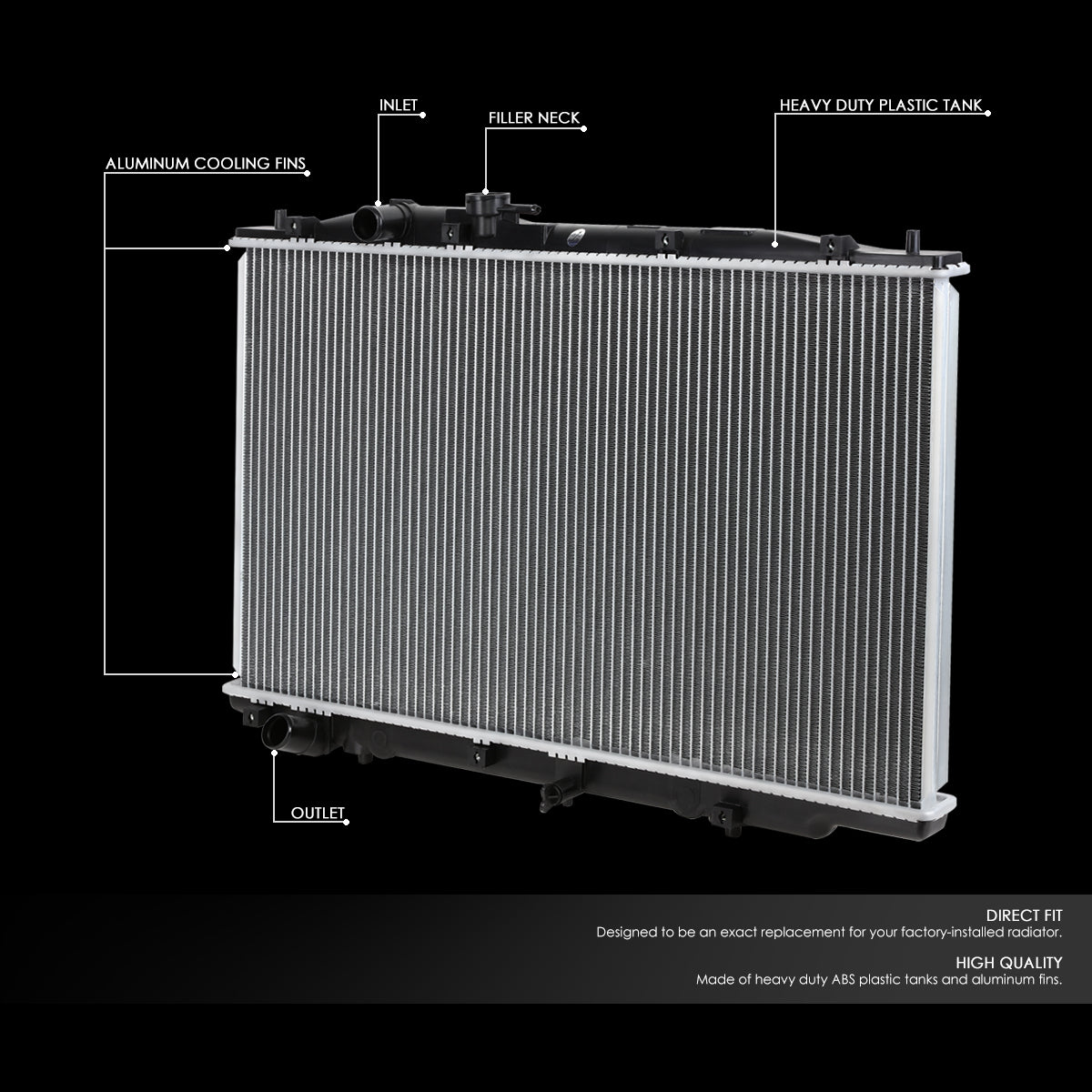 04-06 Acura TL AT MT Aluminum Radiator - 2773