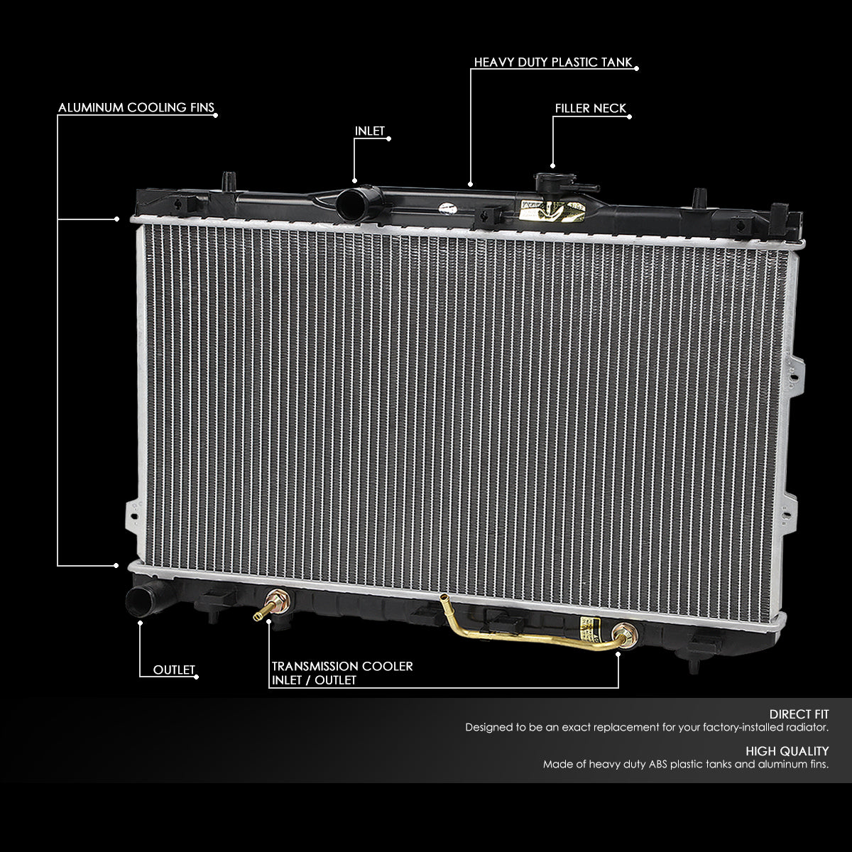 04-09 Kia Spectra Spectra5 2.0L Aluminum Radiator - 2784