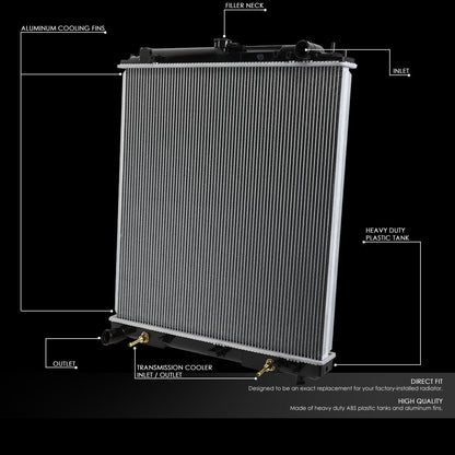 05-18 Nissan Frontier 05-12 Xterra 4.0L 5.6L AT Aluminum Radiator - 2807