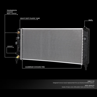 05-18 Buick Allure 06-11 Chevy Impala 06-07 Monte Carlo AT Aluminum Radiator - 2827