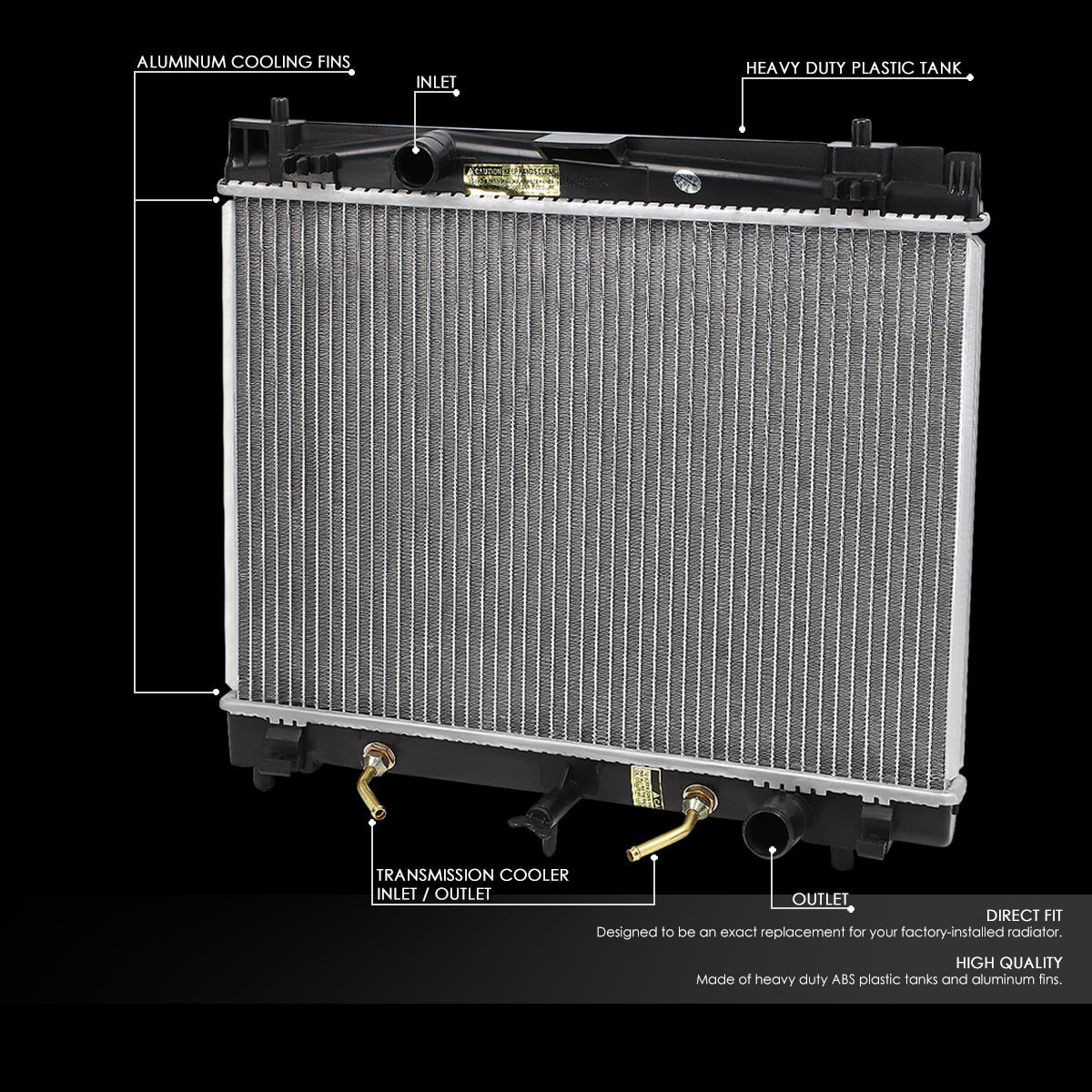 07-17 Toyota Yaris 08-14 Scion XD Aluminum Radiator - 2890