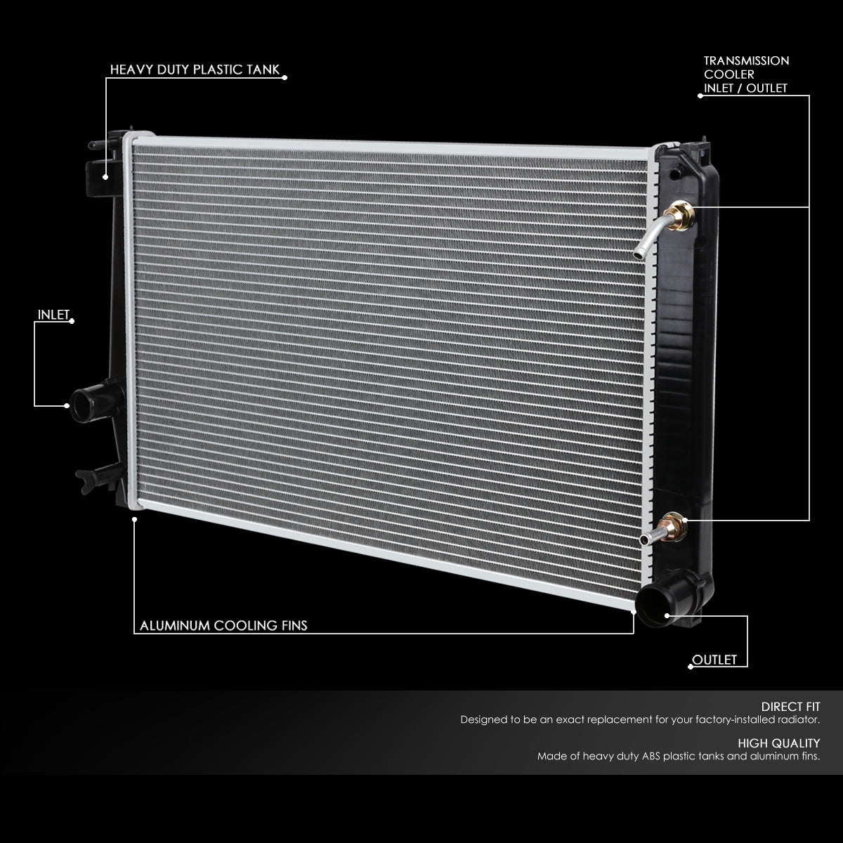06-18 Toyota RAV4 2.4L 2.5L 3.5L AT Aluminum Radiator - 2891