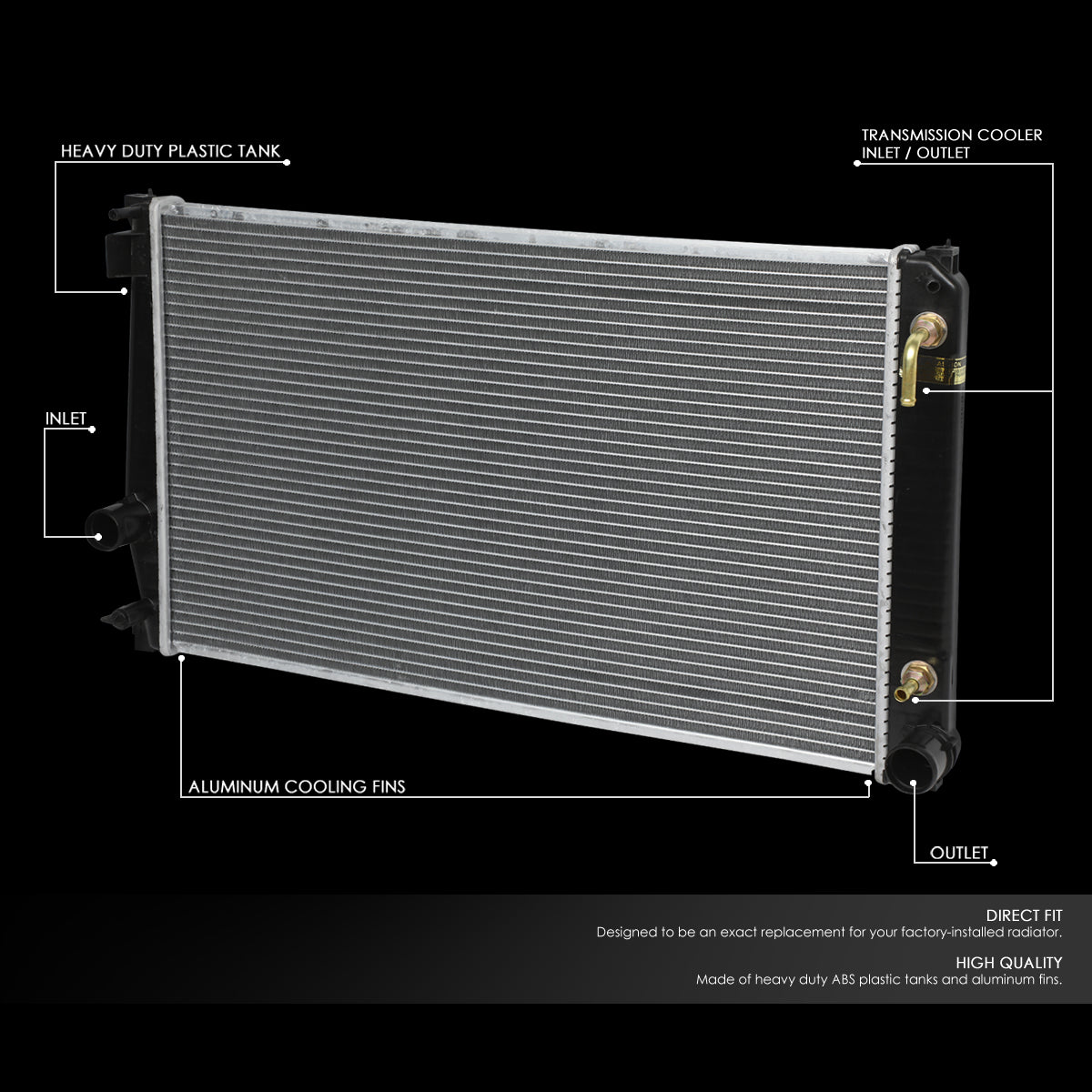 06-16 Toyota RAV4 Aluminum Radiator - 2892