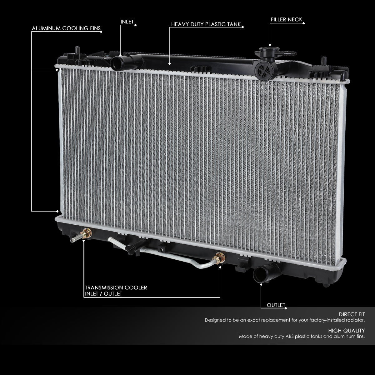 07-11 Toyota Camry 2.4L 2.5L AT Aluminum Radiator - 2917