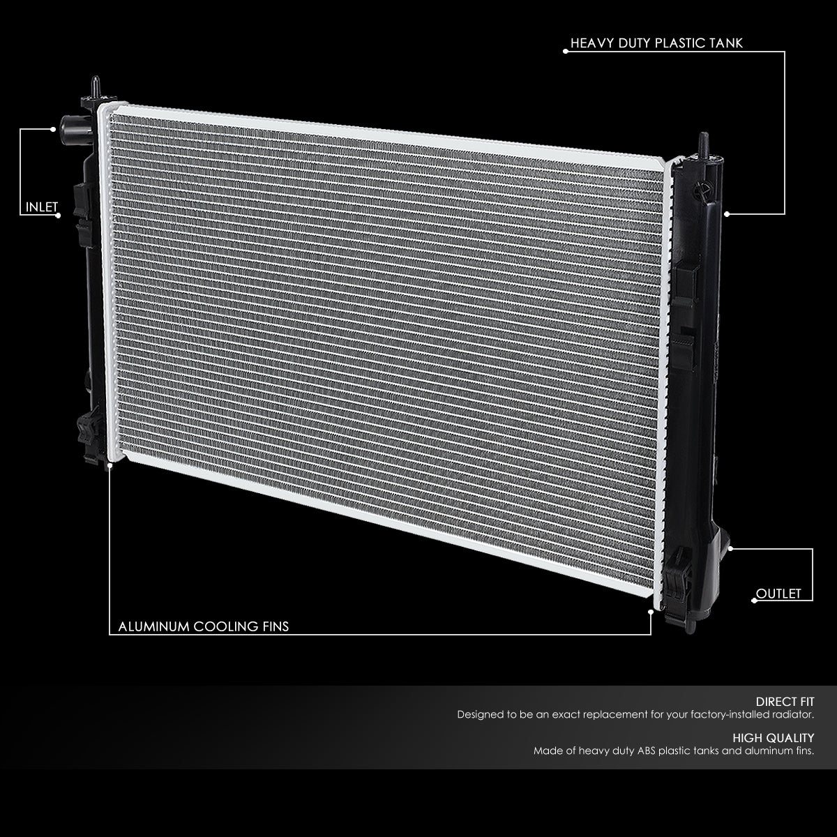 08-14 Mitsubishi Lancer 10-13 Outlander Sport AT Aluminum Radiator - 2979