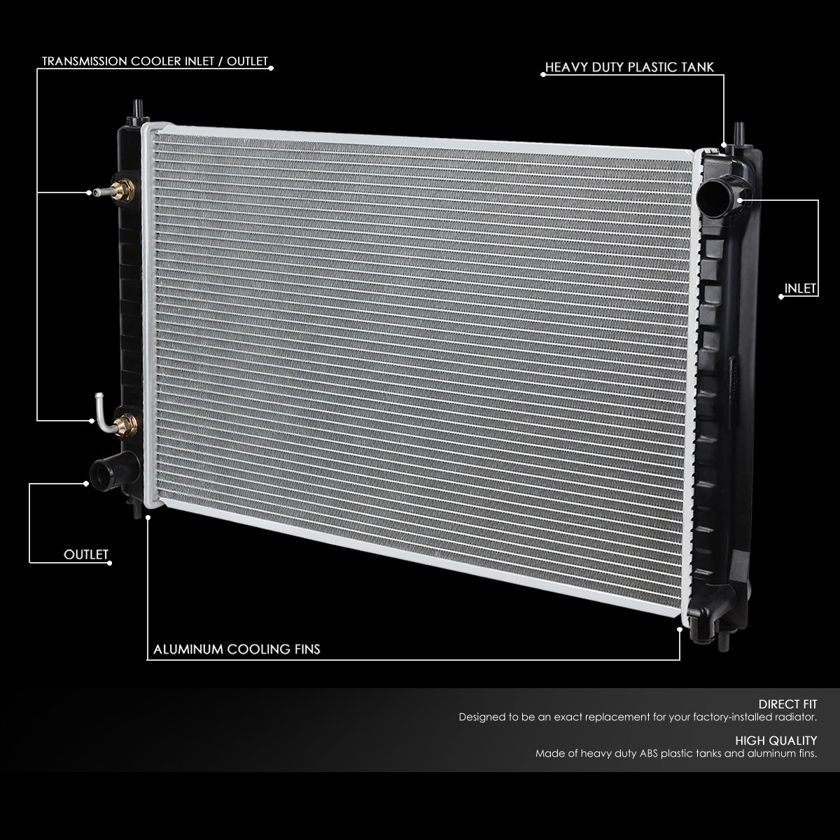 07-18 Nissan Altima AT Aluminum Radiator - 2988