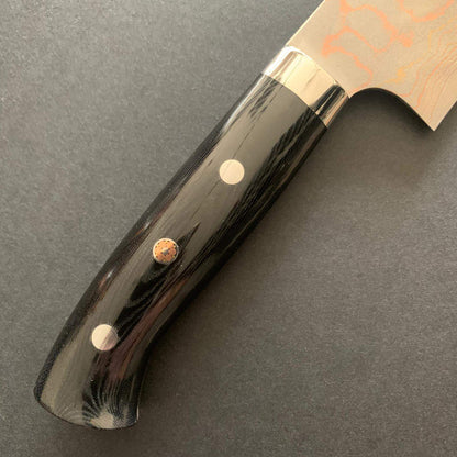 Gyuto knife, Aogami 2, Stainless Clad, Coloured damascus finish - Saji