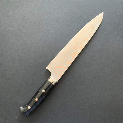 Gyuto knife, Aogami 2, Stainless Clad, Coloured damascus finish - Saji