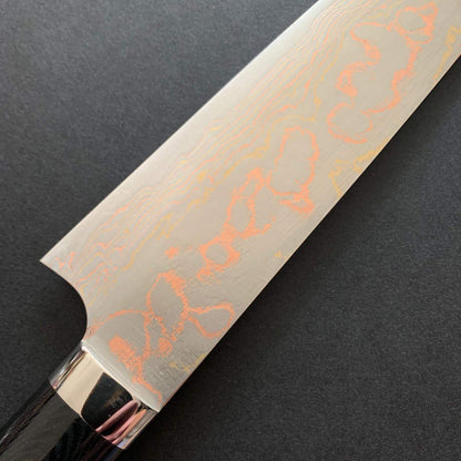 Gyuto knife, Aogami 2, Stainless Clad, Coloured damascus finish - Saji