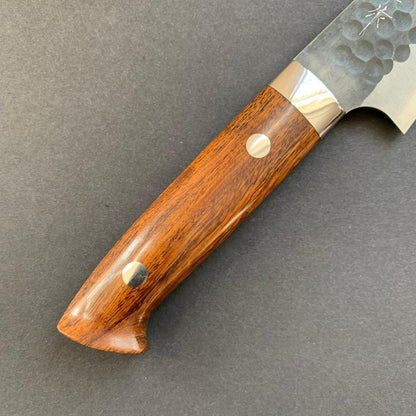 Petty knife, Aogami Super carbon steel, Kurouchi and Tsuchime finish - Saji