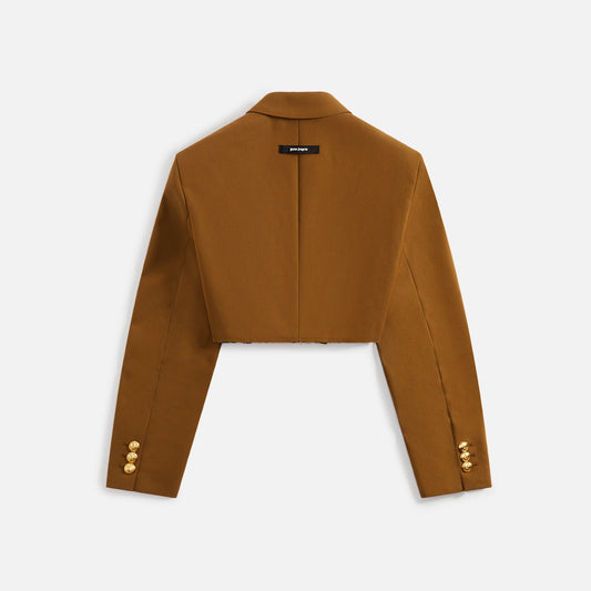 Palm Angels Boyfriend Cropped Blazer - Brown