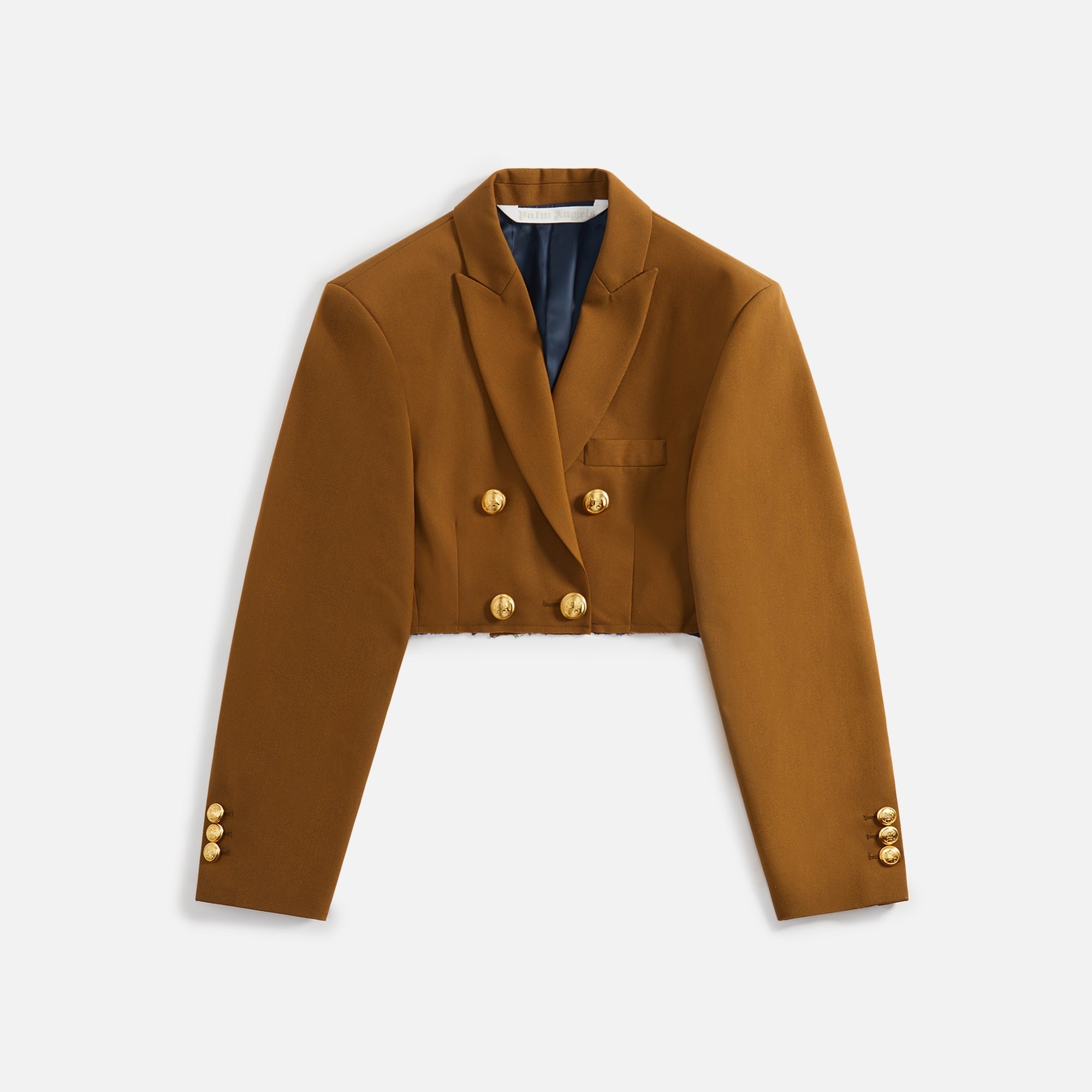 Palm Angels Boyfriend Cropped Blazer - Brown