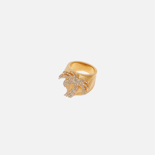 Palm Angels Palm Strass Ring - Gold