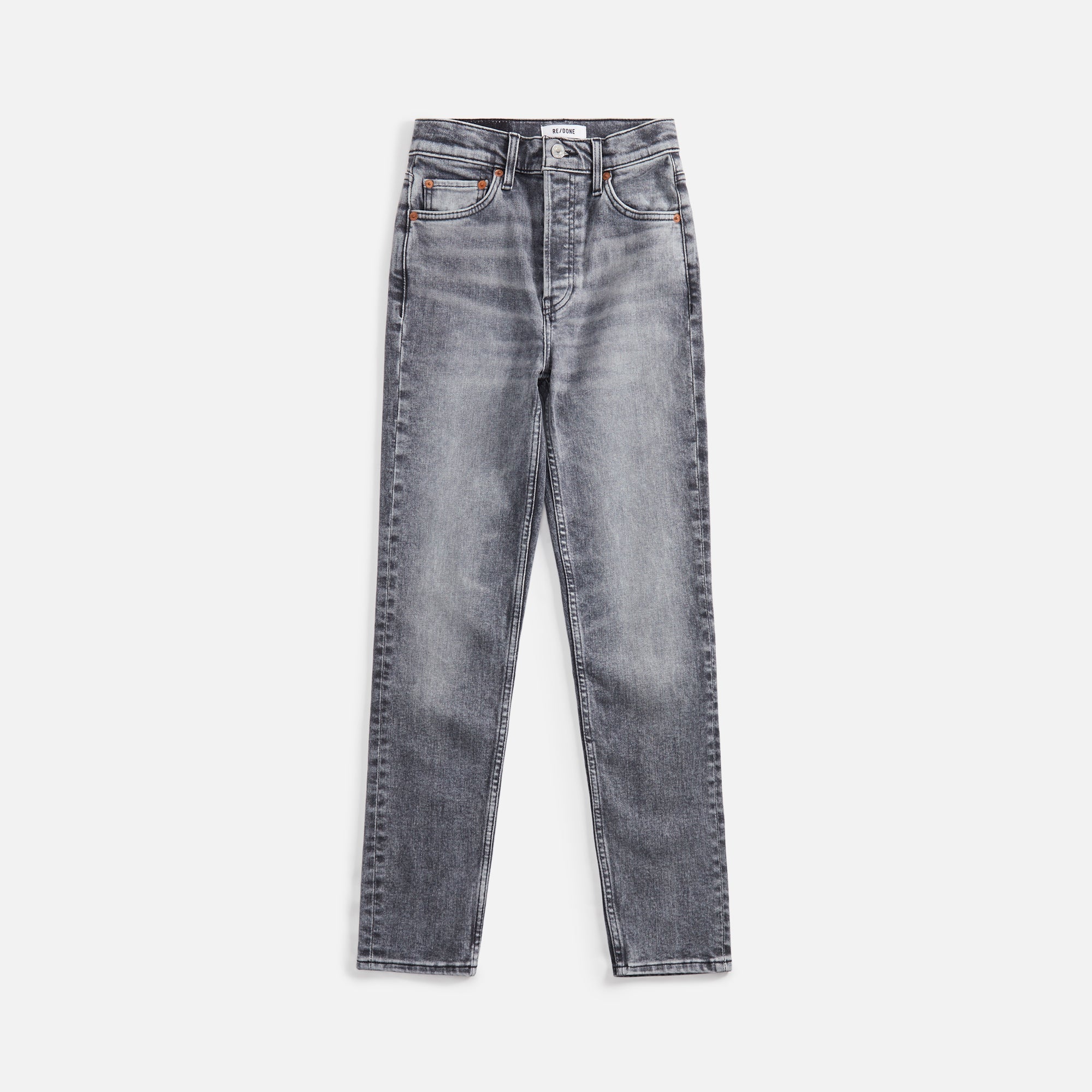 ReDone 90's High Rise Ankle Crop - Silver Fade