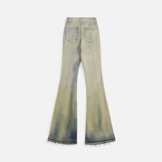 Rick Owens Bolan Bootcut Denim - Pearl / Acid Degrade
