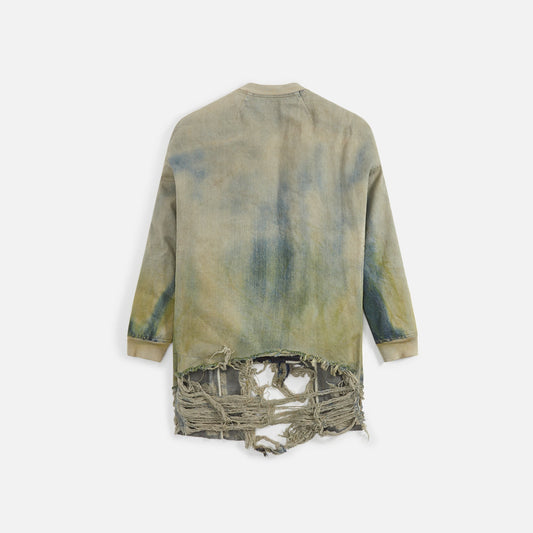 Rick Owens Jumbo Peter Flight Jacket - Pearl / Acid Degrade