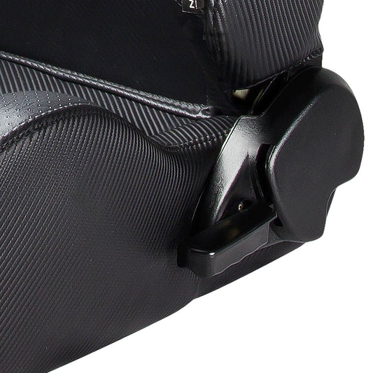 Left / Driver Side Reclinable Carbon Fiber Pattern PVC Leather Racing Seat w/Universal Slider