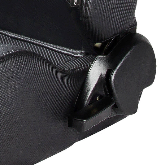 PVC Leather Racing Seat w/Universal Slider - Carbon Fiber Look