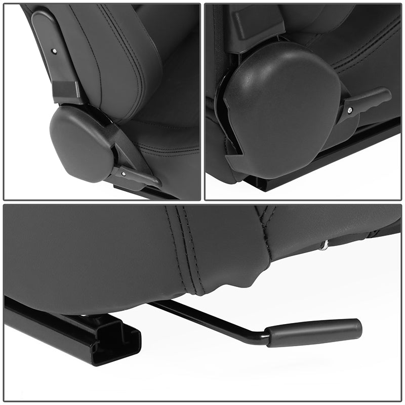 Quilted Pattern Padded Racing Seat <BR>21 X 22 X 38 In. Overall Dimensions