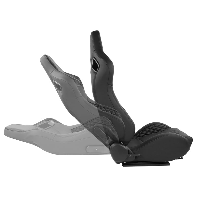 Quilted Pattern Padded Racing Seat <BR>21 X 22 X 38 In. Overall Dimensions